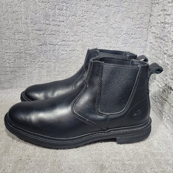Timberland Earthkeepers Mens Size US 10 Black Pull On Chelsea Leather Boot Shoes - Picture 1 of 10